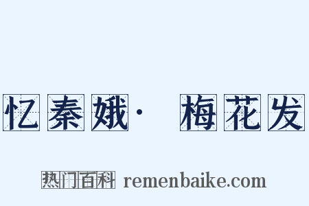忆秦娥·梅花发是什么意思的图片